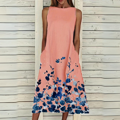 LP | Sleeveless elegant dress with floral print