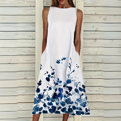 LP | Sleeveless elegant dress with floral print