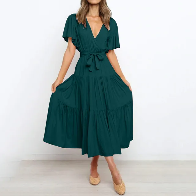 LP | Maxi dress with deep V-neckline