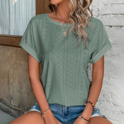 Gail - Short-sleeved top for women - Simple and elegant