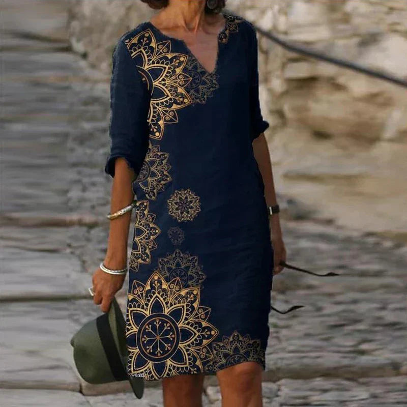 Mc | A-line dress with print