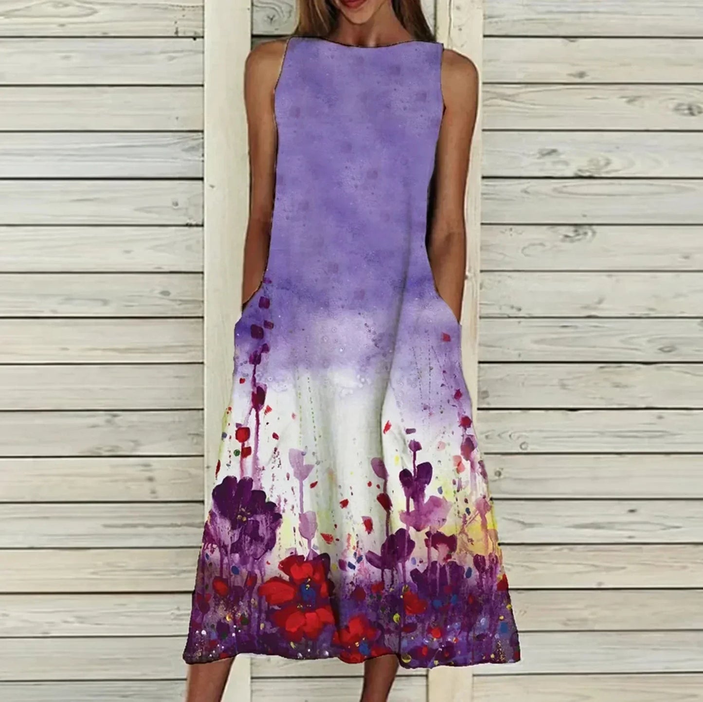 Mc | Elegant dress with floral pattern