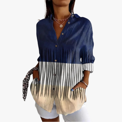 Women's embroidered linen blouse