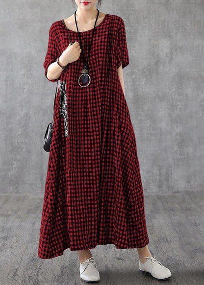 LP | Casual Long Summer Dress Checkered
