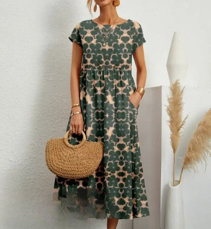 Mc | Elegant midi dress with floral print