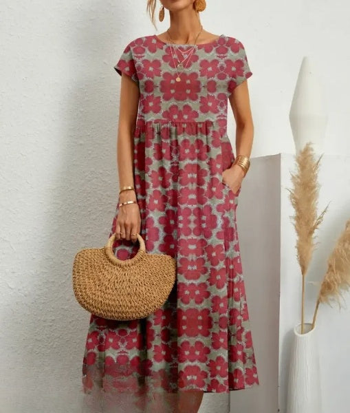 Mc | Elegant midi dress with floral print