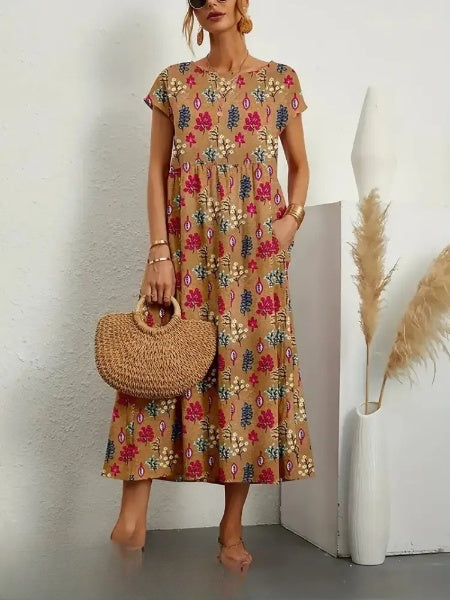 Mc | Elegant midi dress with floral print