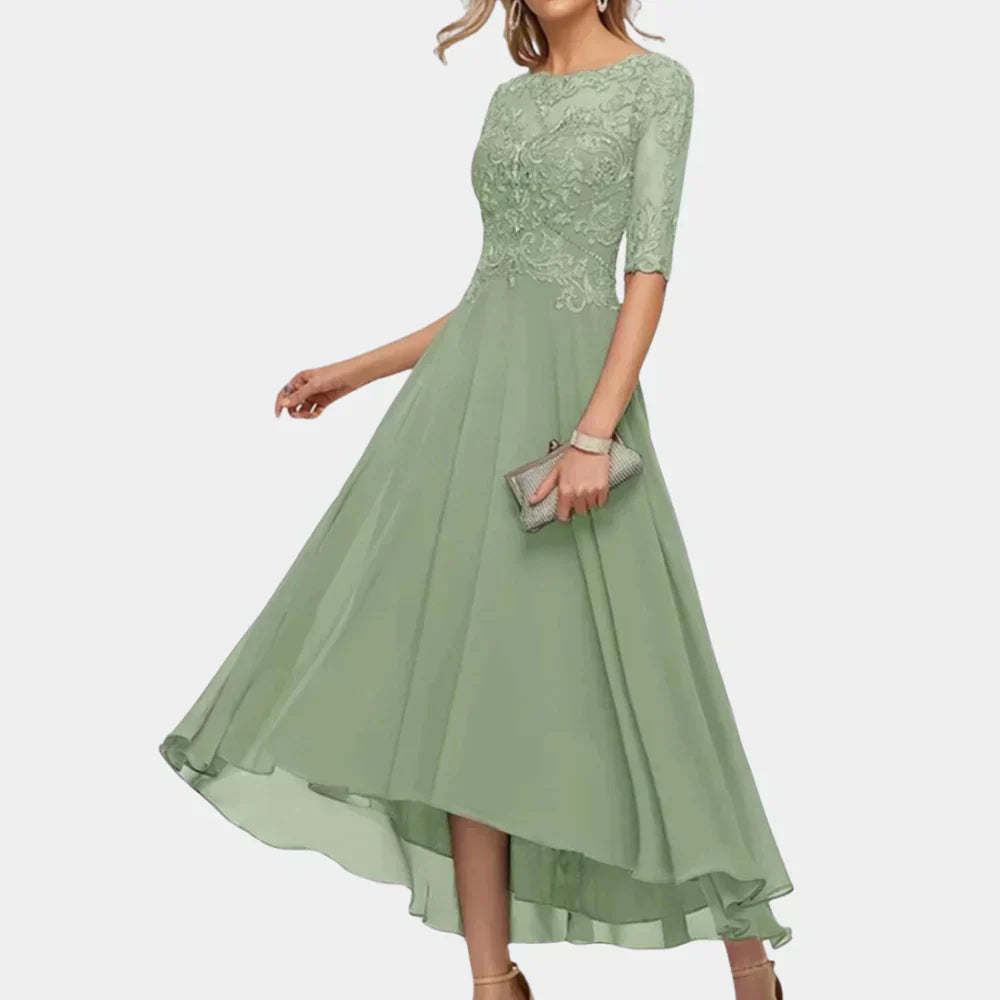 LD | Elegant ankle-length chiffon dress for women