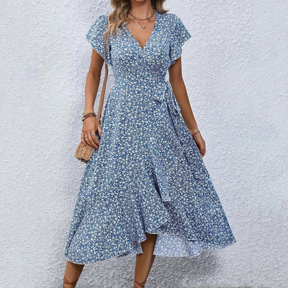 LP | Vintage beach dress with floral print