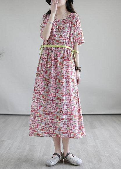 LP | Italian Light Green Drawstring Patchwork Summer Print Cotton