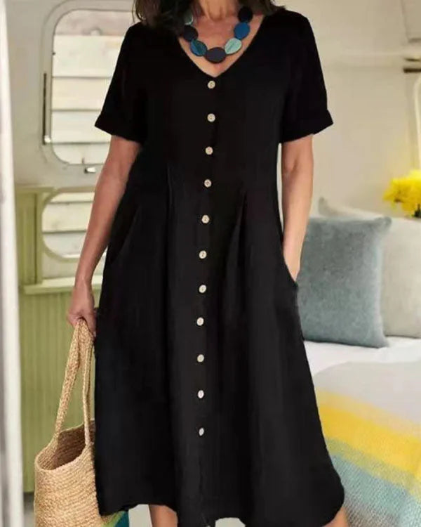 Mc | an effortlessly elegant linen dress