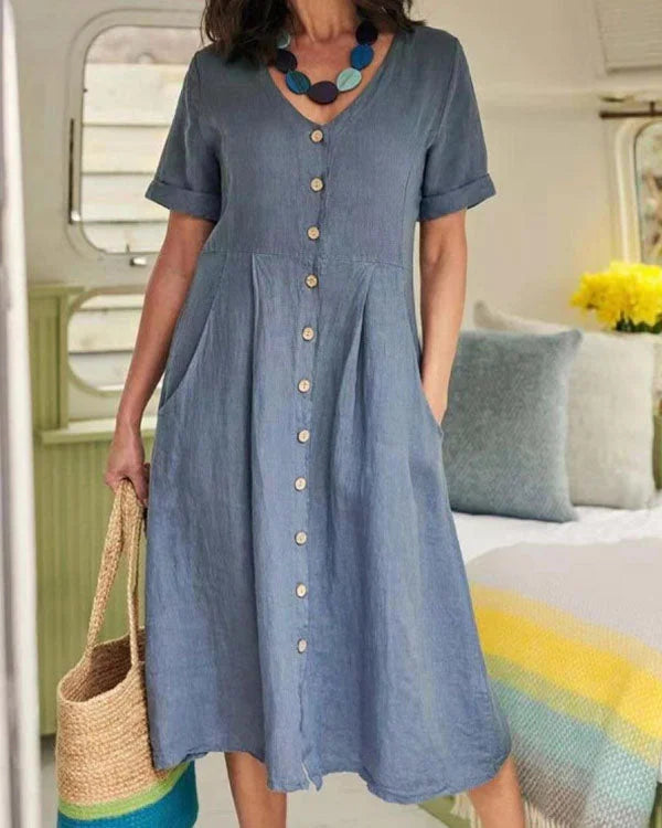 Mc | an effortlessly elegant linen dress