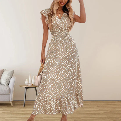 LP | Elegant Polka Dot Long Dress