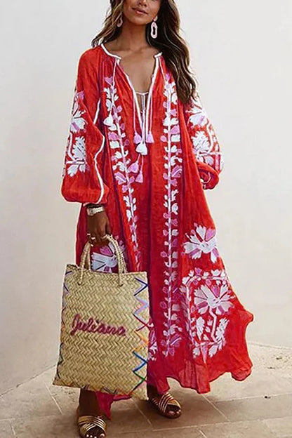 LP | Bohemian maxi dress with floral print
