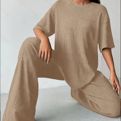 Cotton-polyester set - Short-sleeved T-shirt and soft fabric