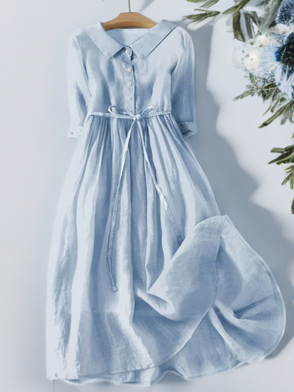 Harper cotton dress: literary simple elegance