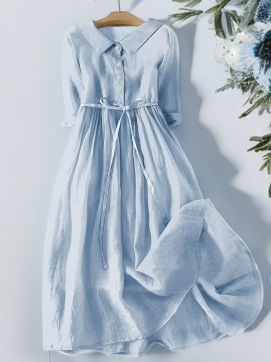 Harper cotton dress: literary simple elegance