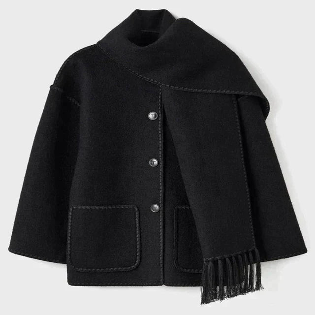 Atidu | Women's Formal Jacket with Scarf Chic and Comfortable