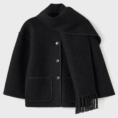 Atidu | Women's Formal Jacket with Scarf Chic and Comfortable