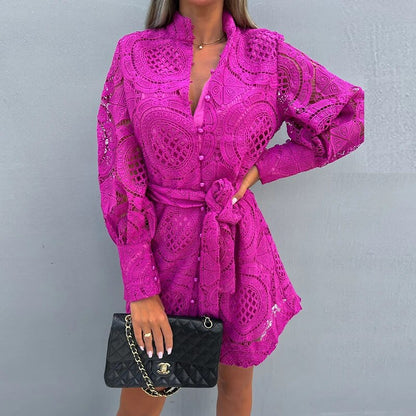 LP | Elegant long dress with lace