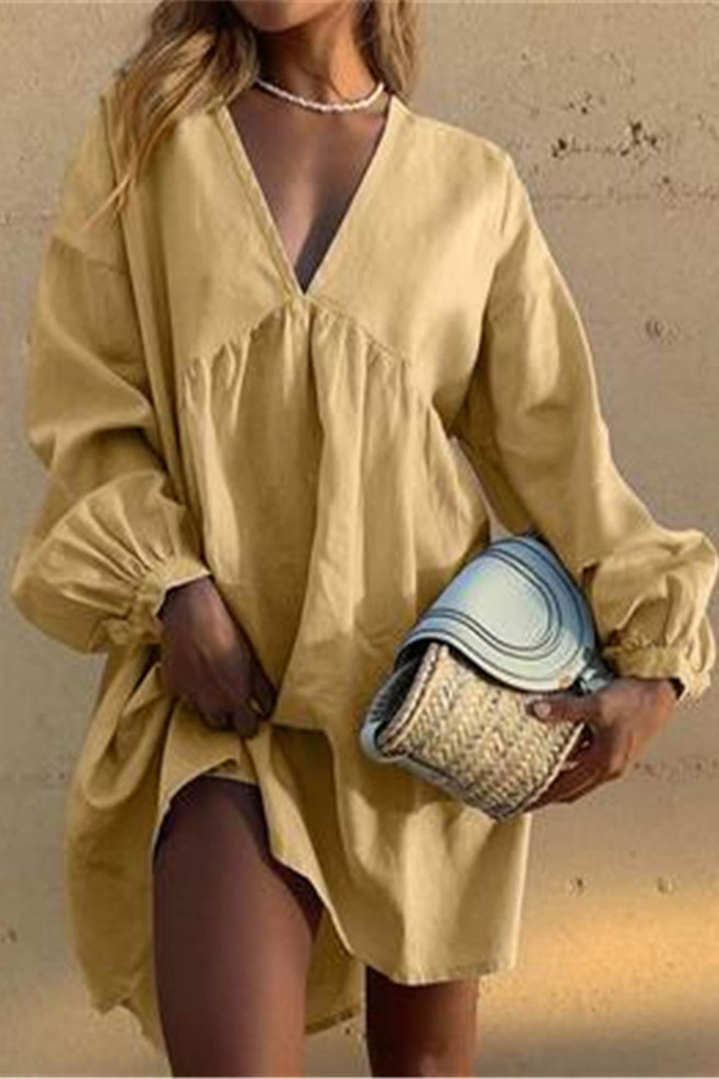 LP | Airy V-neck tunic dress