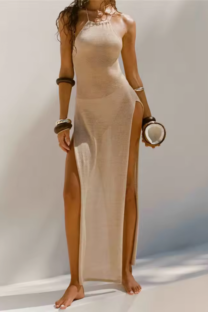 Lyra | Strapless halter dress