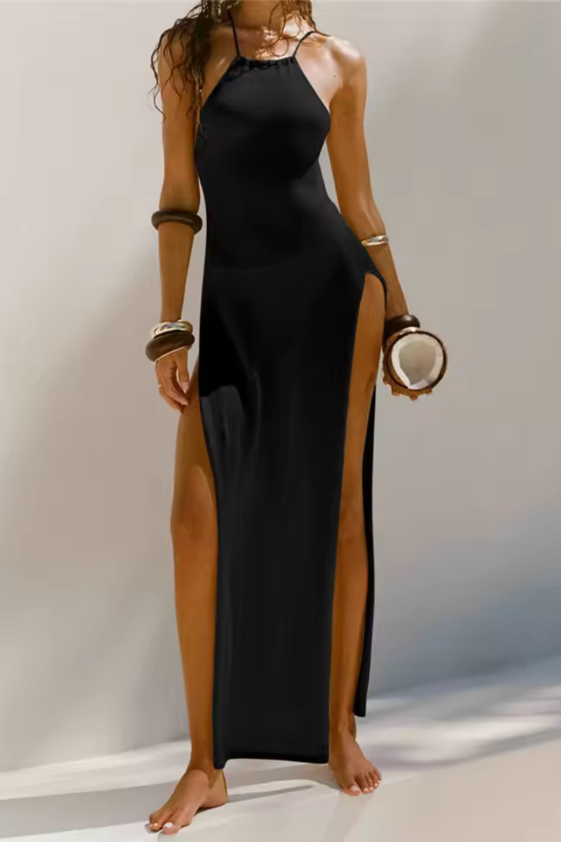 Lyra | Strapless halter dress