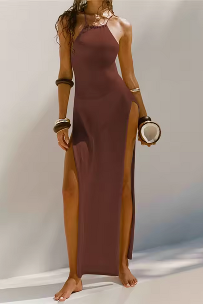 LP | High neck long dress with straps