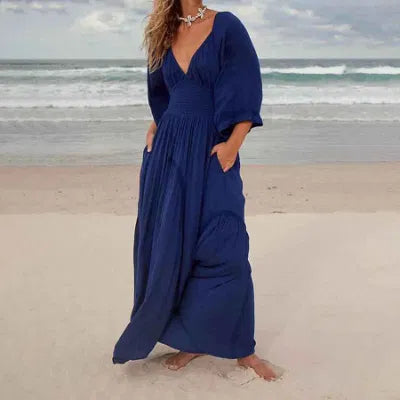 Mc | Dress with a plunging neckline