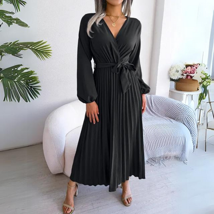 Mc | Elegant dress with fabric belt