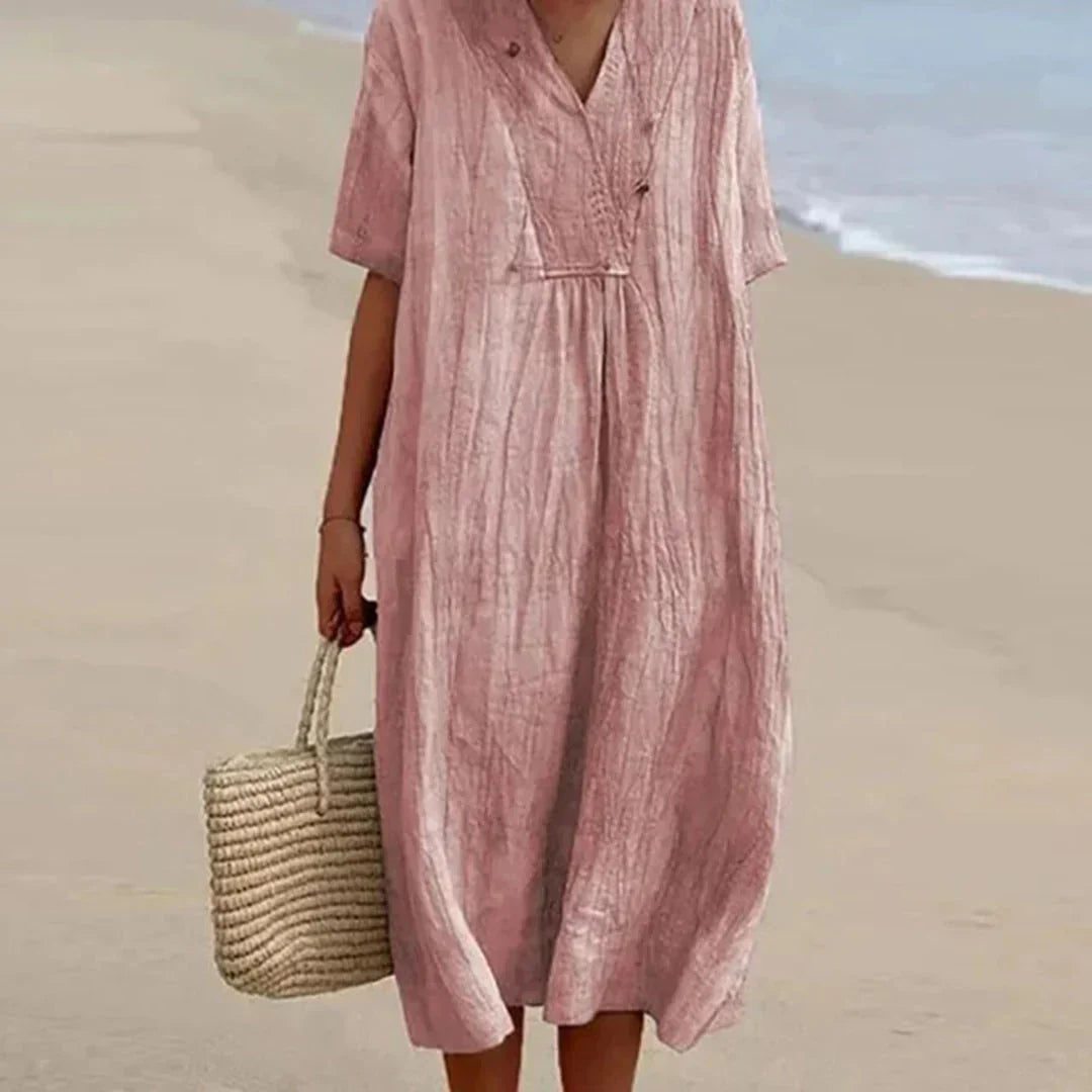 Mc | Cotton and linen casual dress