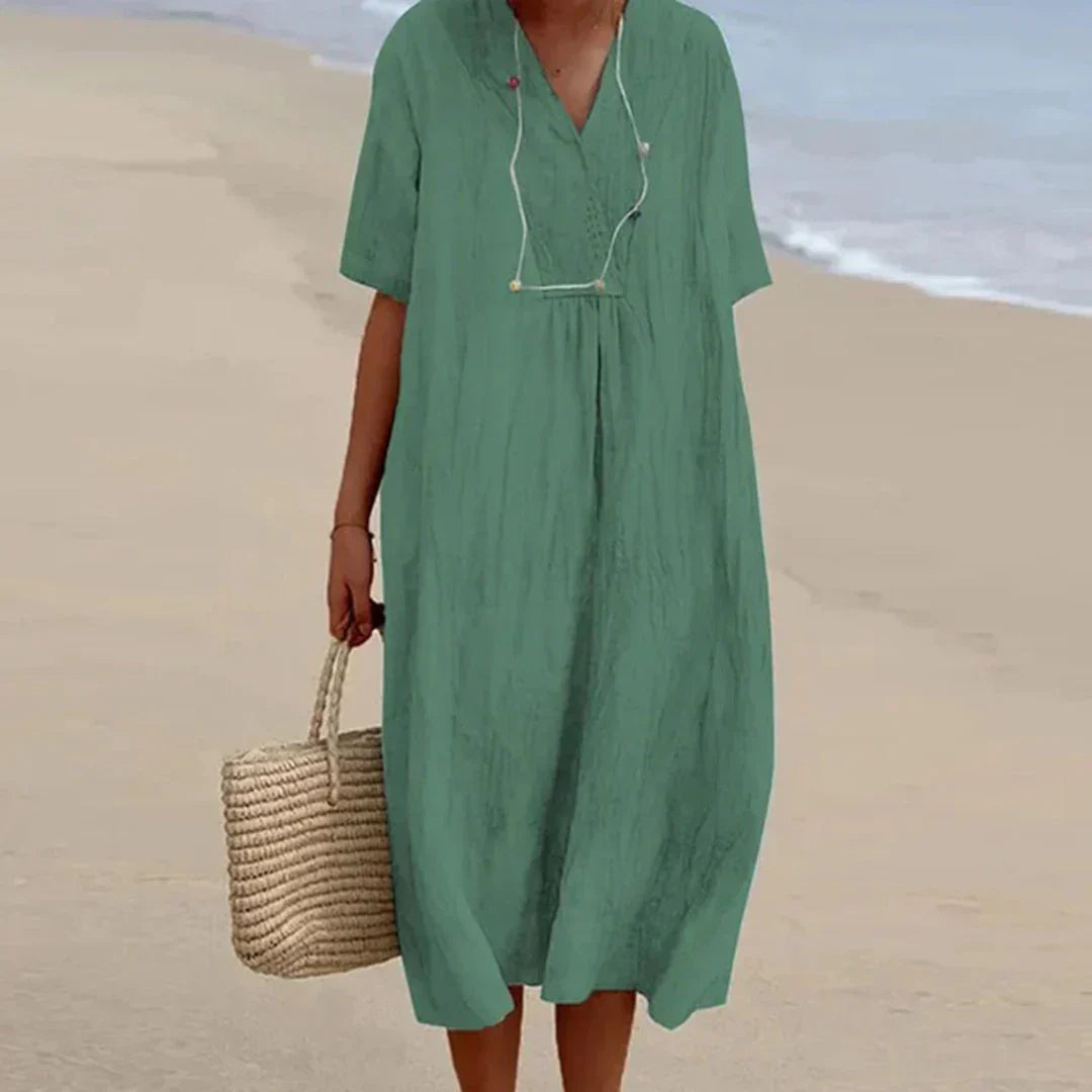 Mc | Cotton and linen casual dress