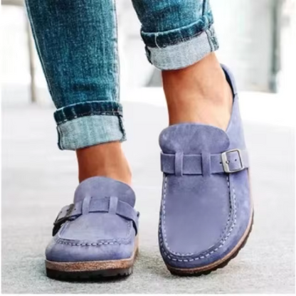 Mirella - Pantofole casual a testa tonda a mezza deriva