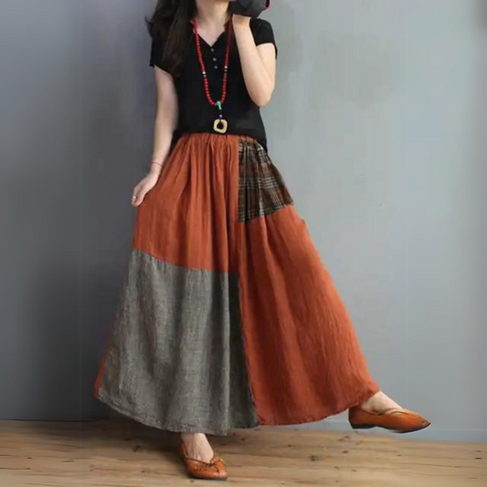 Donna - Elegant patchwork skirt