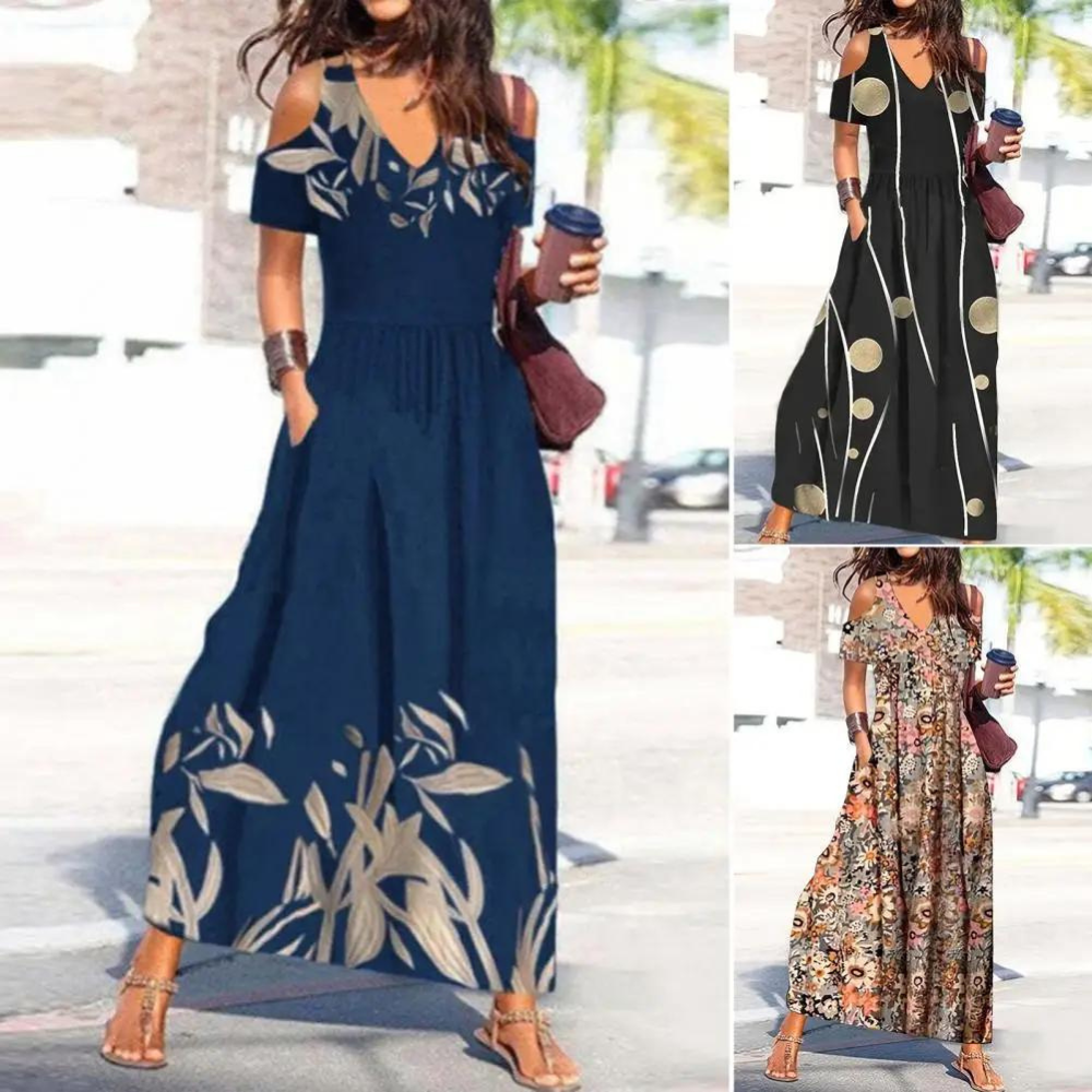 Piper - Elegant long dress with print