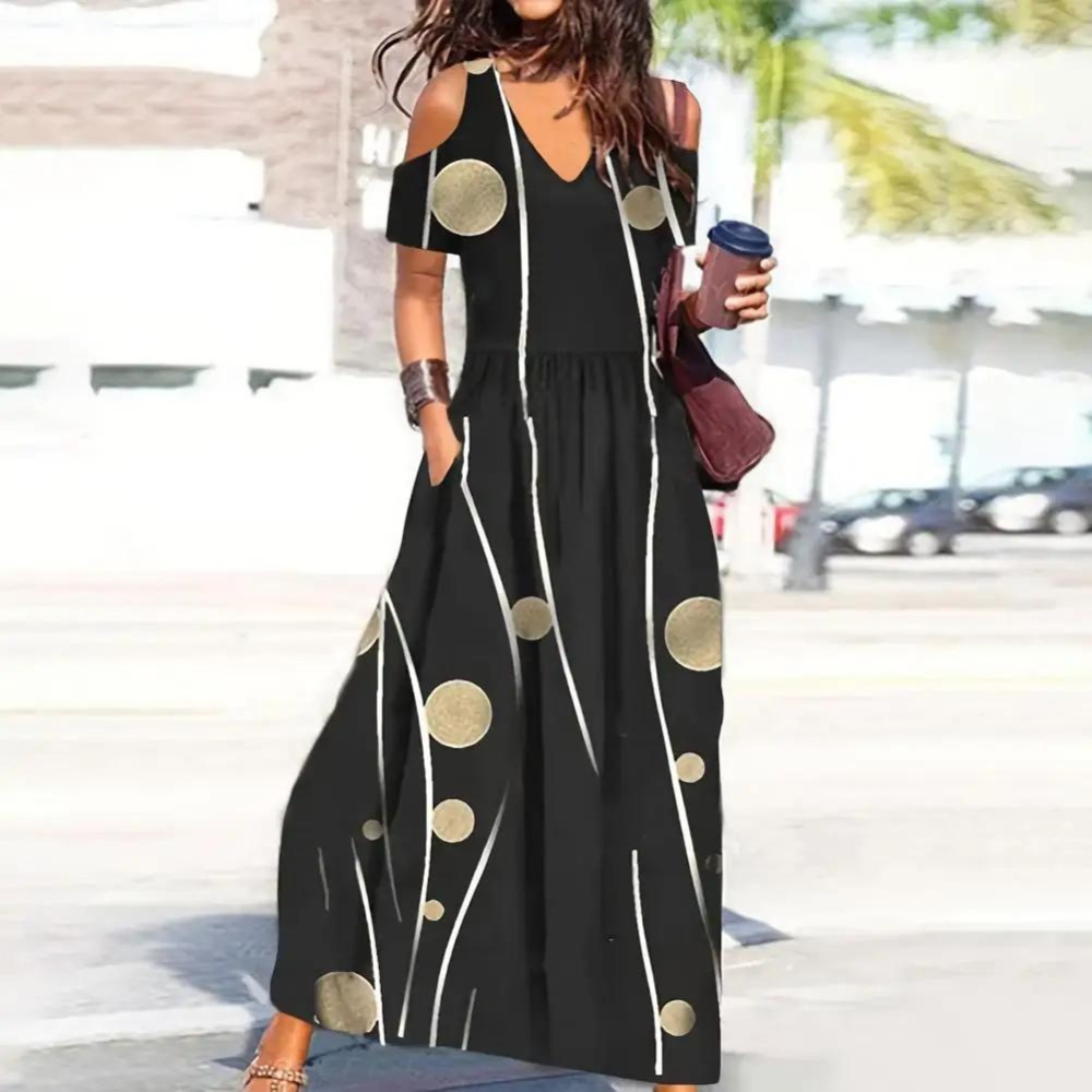 Piper - Elegant long dress with print