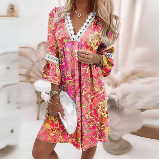 Mc | Bohemian dress with lace