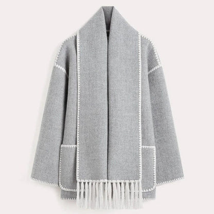 Atidu | Women's Formal Jacket with Scarf Chic and Comfortable
