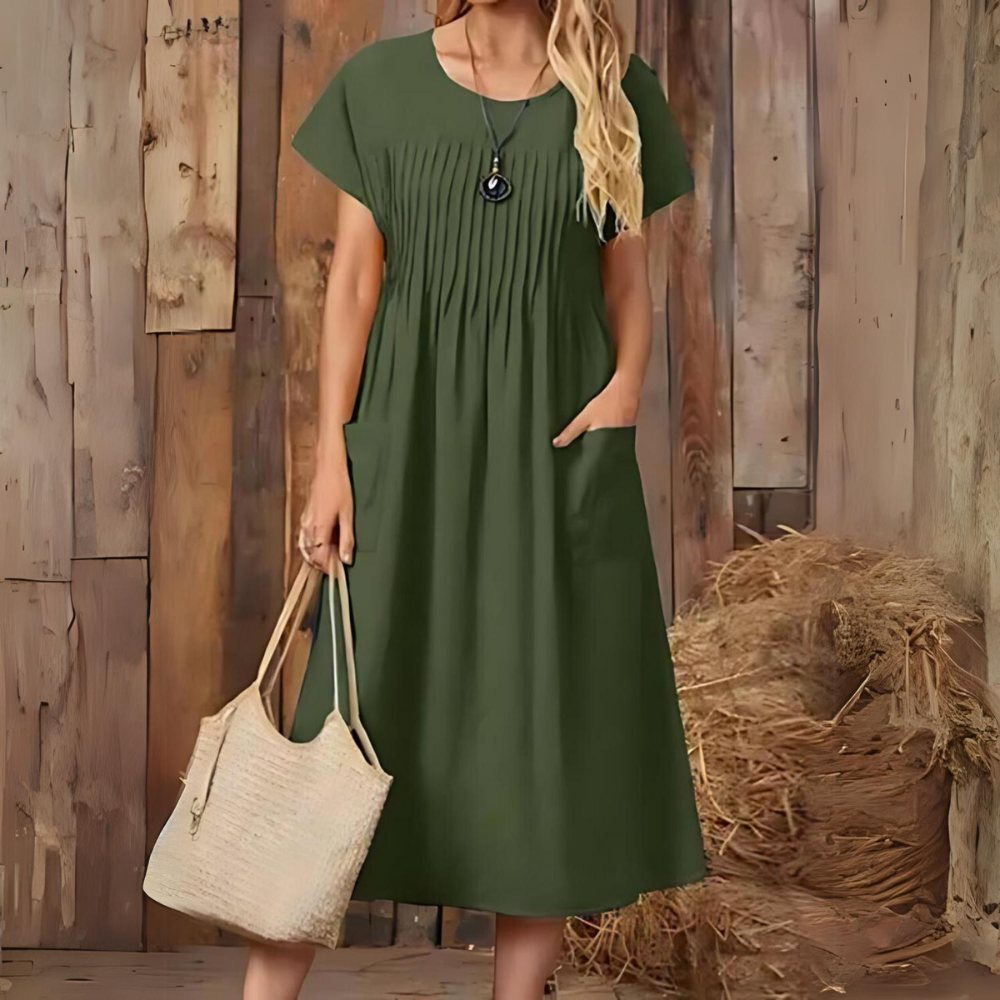 Mc | Elegant Pleated Summer Dress