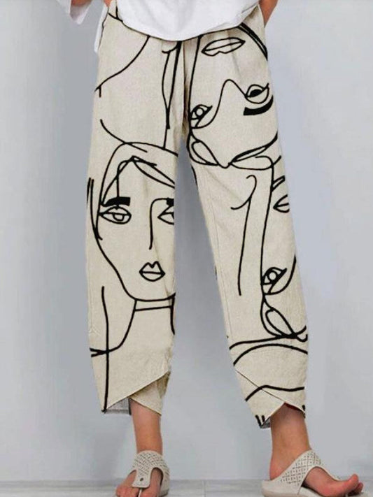 Am��lie - Pantalon imprim�� confortable