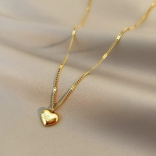Elegant Gold Heart Necklace for Women