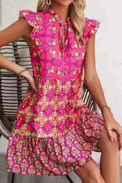 Azura | Summer printed sleeveless dress