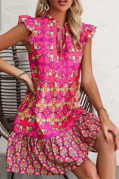 Azura | Summer printed sleeveless dress
