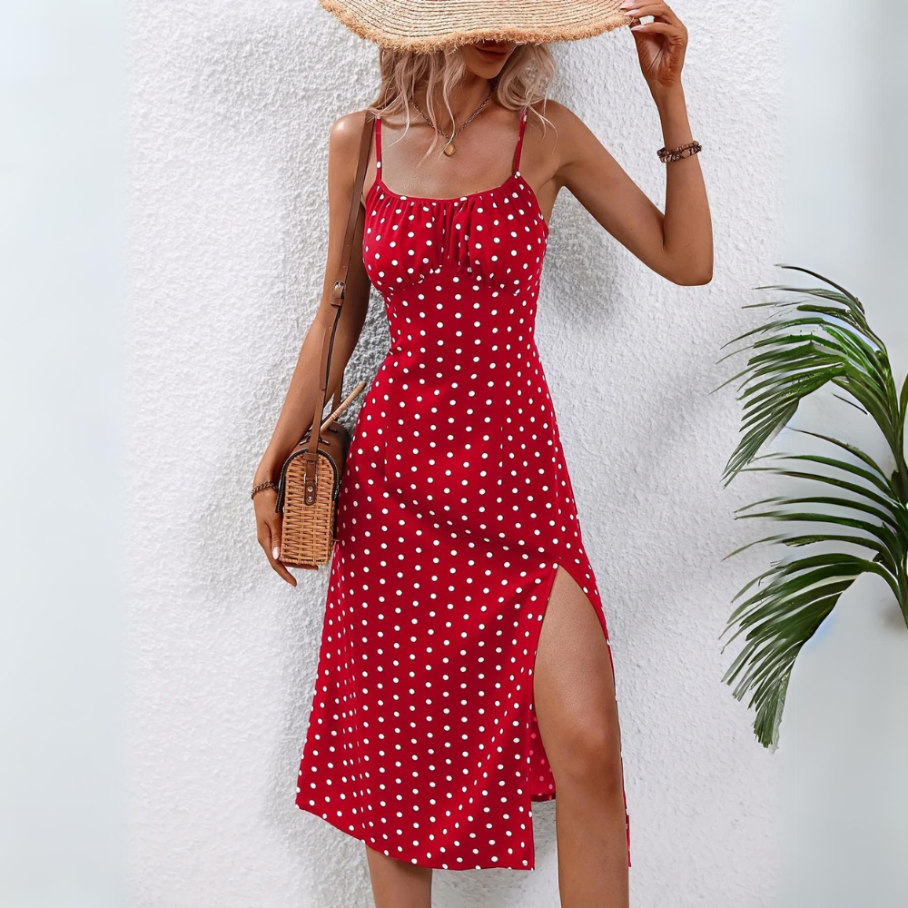 LP | Elegant floral dress with spaghetti pattern