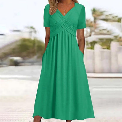 LP | Elegant midi dress with belly coverage