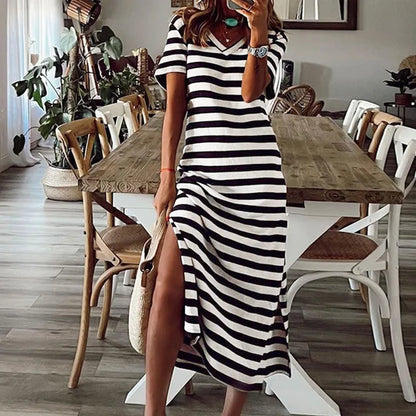 Mc | Elegant Striped Dress