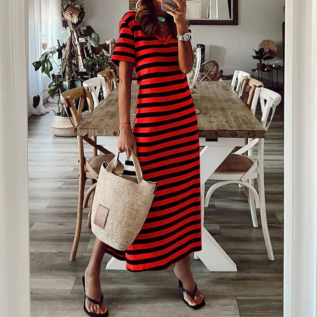 Mc | Elegant Striped Dress