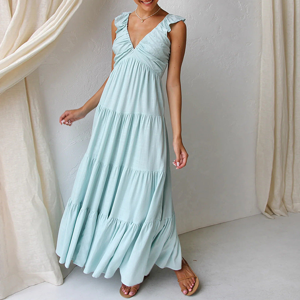 LP | Summer long dress with ruffles