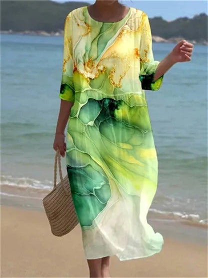 LP | Beach dress with abstract prints