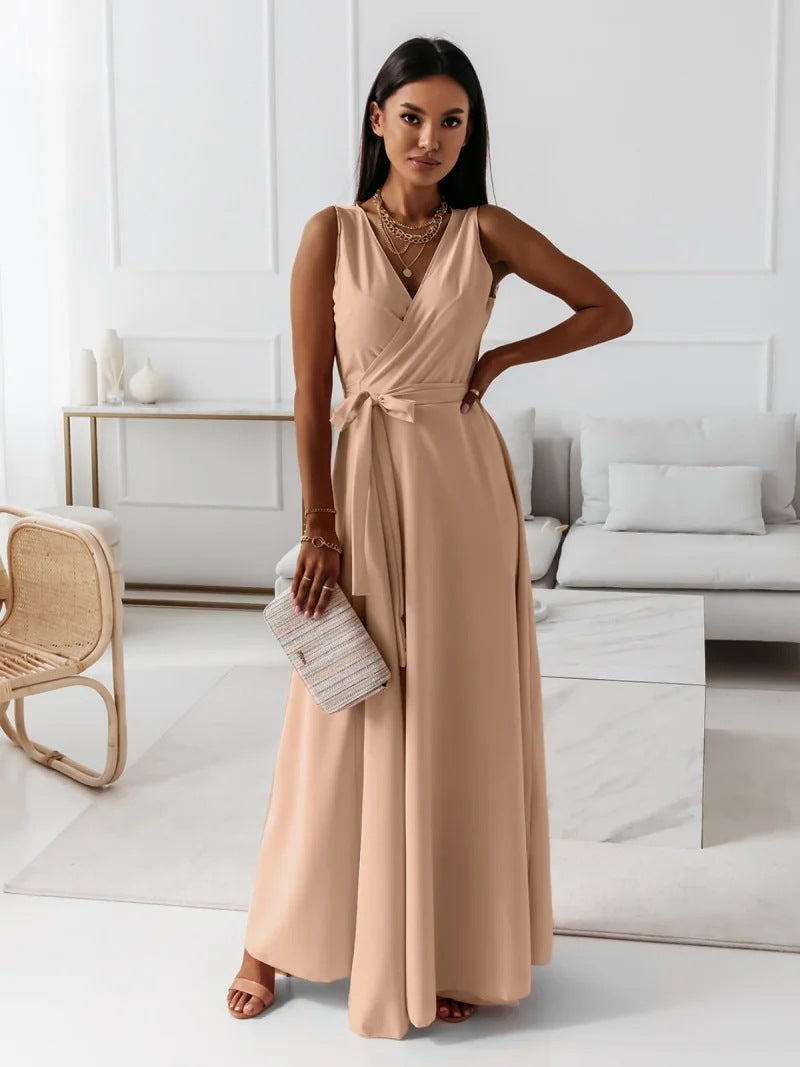 LP | Gretchen -Ankle-length women's dresses with V-neckline